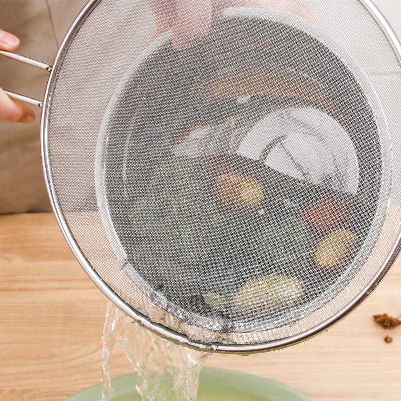 Stainless Steel Anti-Splash Frying Net with Handle