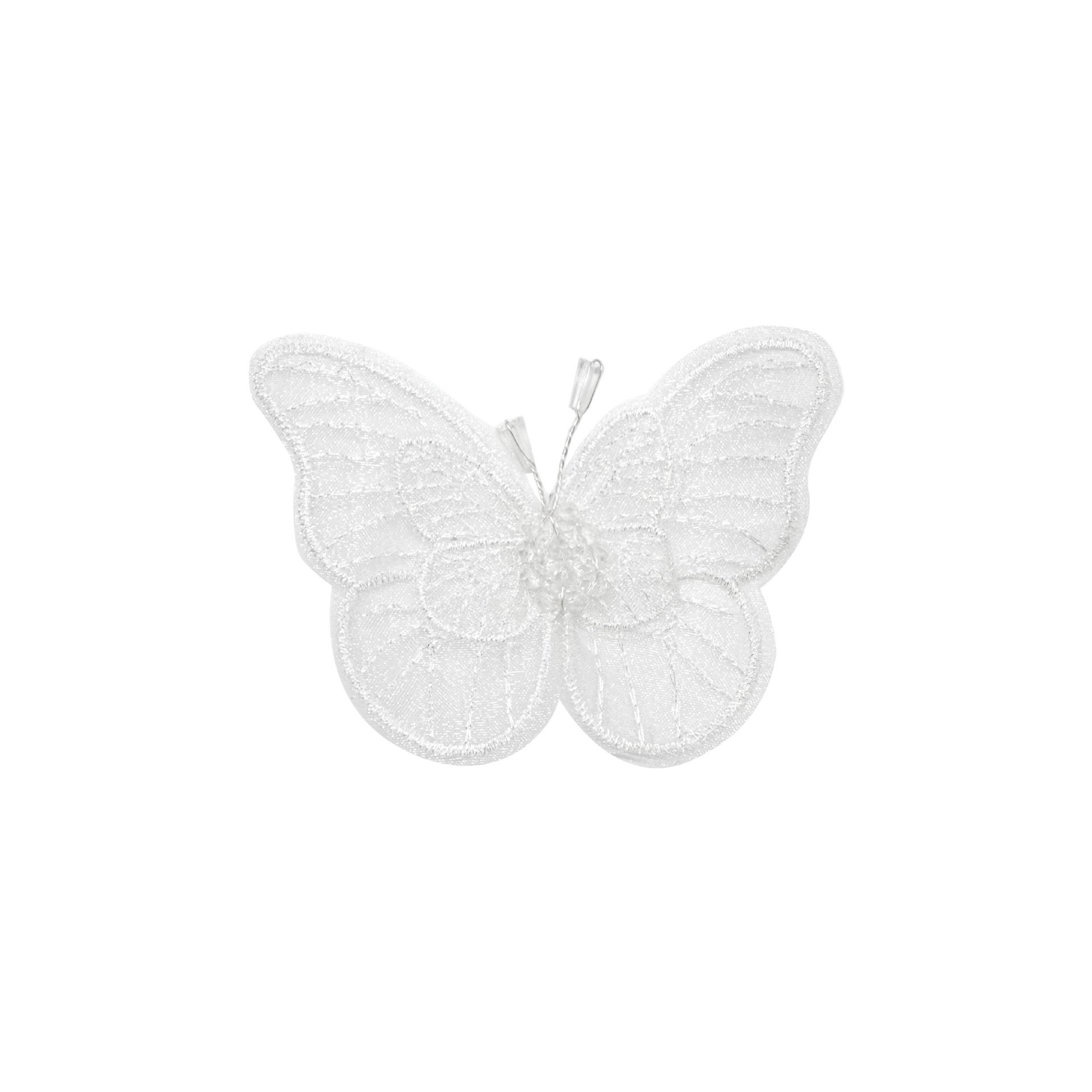 

Lace Beads Butterfly Embroidery Cloth Sticker Mesh Handmade Diy Jewelry Accessories Sweater Skirt Patch Sticker 7436 white