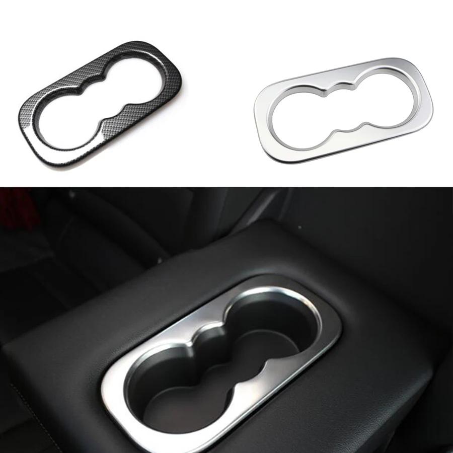Car Rear Water Cup Holder Protection Cover Trim Sticker for Renault Koleos for Samsung QM6 2017-2022 Stickers ABS Accessories
