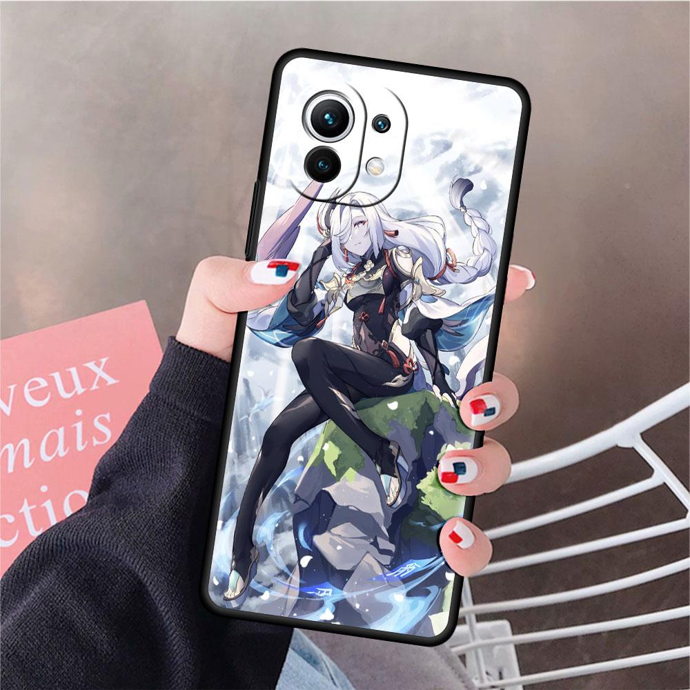 Girl Genshin Impact Funda Case For Xiaomi Mi 11 Lite 5G NE 11T Pro 10T 9T Note 10 12 12X 12S Ultra Soft Silicone Phone Cover Sac