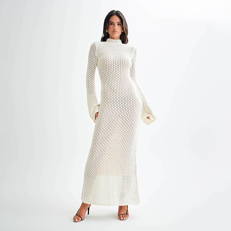 

Новая осенне-зимняя пляжная юбка для женщин однотонная сексуальная вязаная ажурная пляжная юбка-бикини купальник женское платье S