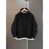 Men's Cotton-Padded Windbreaker: Hooded, Solid Color, Casual Loose-Fit Jacket for Autumn/Winter