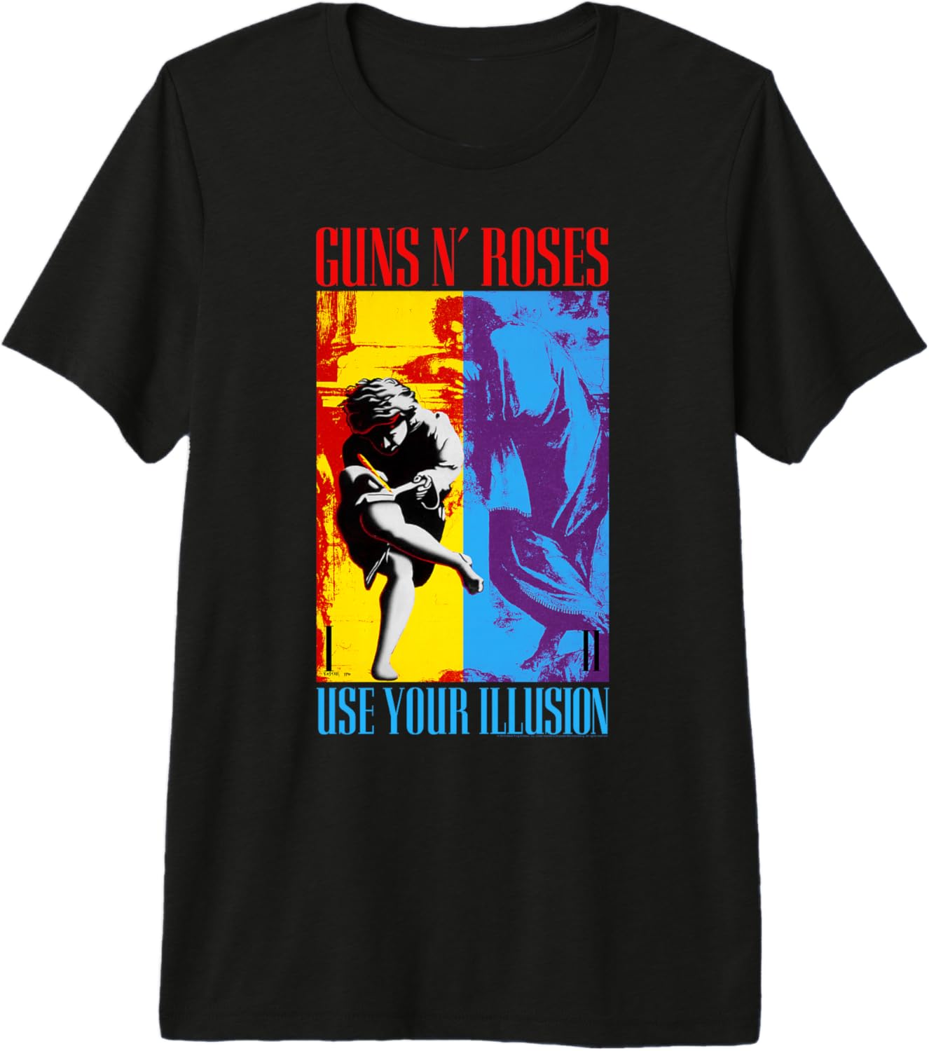 Футболка Guns N Roses Illusions Tour Премиум из трех смешанных волокон S разноцветный