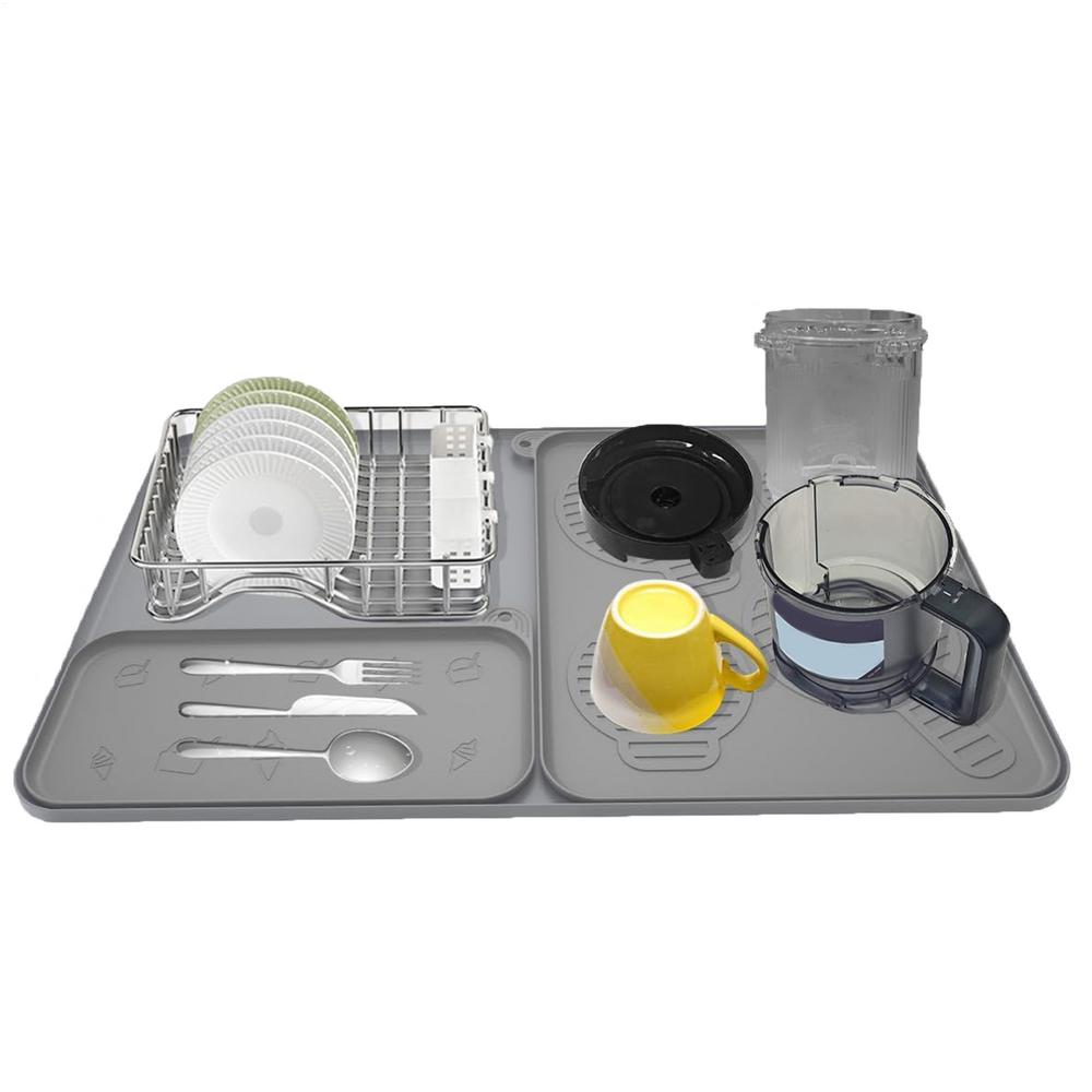 Silicone Coffee Mat Non-Slip Ice Cream Maker Silicone Pad Dish Drying Pad Shock-Absorbing Ice Cream Maker Accessory For