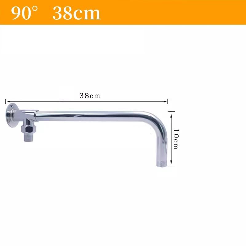 19-52cm Shower Head Extension Arm Wall Mounted Stainless Steel Rainfall Extend Pipe Tube Shower Holder Base Bathroom Accessories