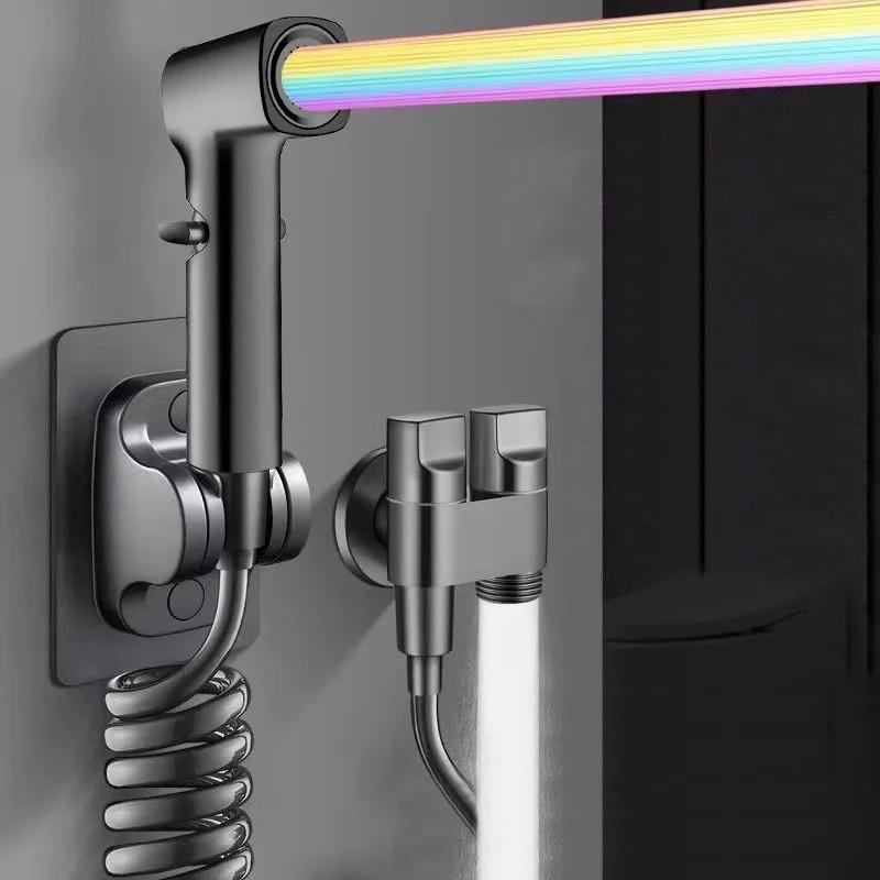 1 In 2 Out Flush Spray Gun Faucet Toilet Companion Bidet Booster Nozzle Bathroom Flush Gun High Pressure Household