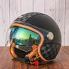Newest Retro Motorbike Helmets DOT 3/4 Open Face Motorcycle Vintage Chopper Bike Cascos Scooter Capacete De Moto