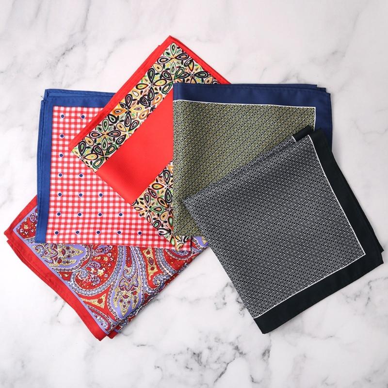 Elegant Pocket Handkerchief Simple Street Head Scarf Multifunctional Hankies for Stylish Gentlemen