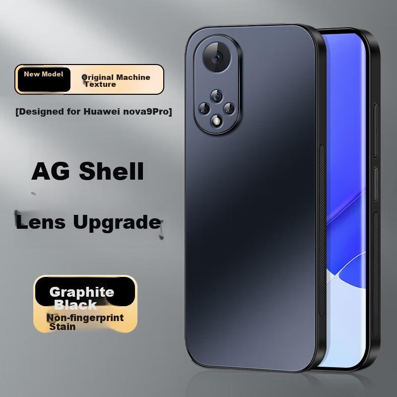 Huawei Nova 9 Pro And Honor 50 Pro Phone Cases, AG Frosted Full Coverage, Real Machine Feel, Simple Luxury Style, Shockproof,n, Graphite Black
