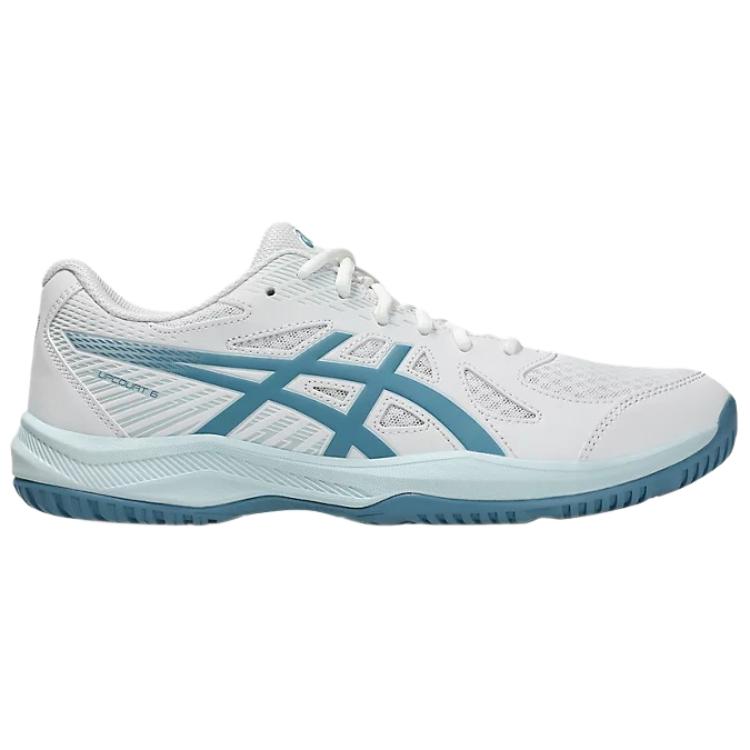 Asics Upcourt 6 Comfortable Durable Breathable Volleyball Shoes Men Shoes White Blue 1071A104-105