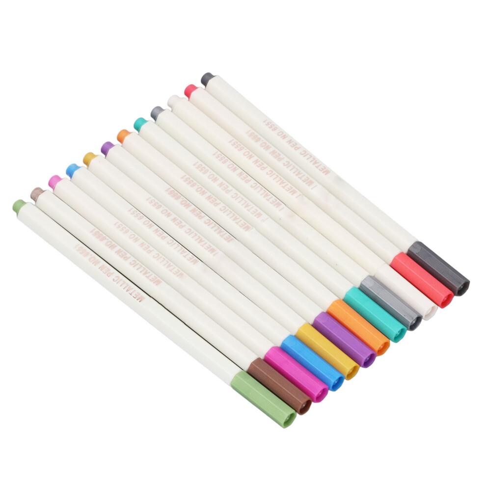 24Pcs Metallic Marker Pens 24 Colors for Art, Scrapbooking, Crafting