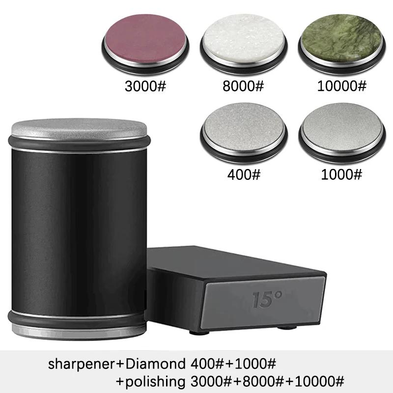 Válcová bruska na nože Magnetický držák na nože Diamantová brusná sada s úhlem 15 a 20 stupňů Váleček Kuchyňský doplněk