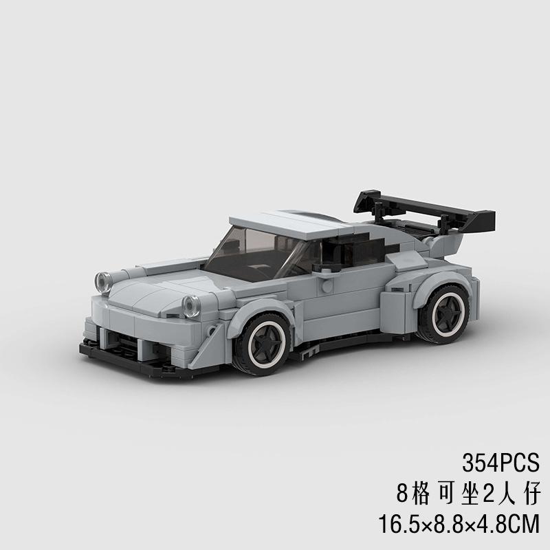 Technischer Speed Car MOC Stadtfahrzeug Rennwagen Rallye Bausteine Ziegel Set Retro Ornament DIY Spielzeug für Erwachsene Geschenke