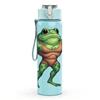 1PC Green Frog Character 750ml Color Plastic Sports Water Bottle Leakproof Flip Straw Lid Suitable for Sports Office Home Use