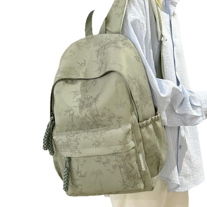 Schoolbag Tie-dye National Style Ins Schoolbag Female College Student Simple Junior High School Student Backpack Lightweight Versatile Large Capacity