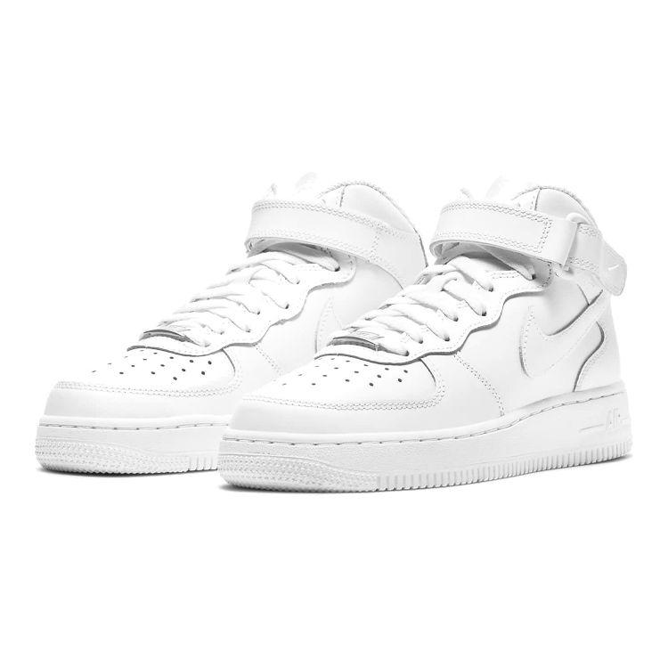 Nike Air Force 1 Mid LE GS Triple White Kids Sneakers DH2933-111