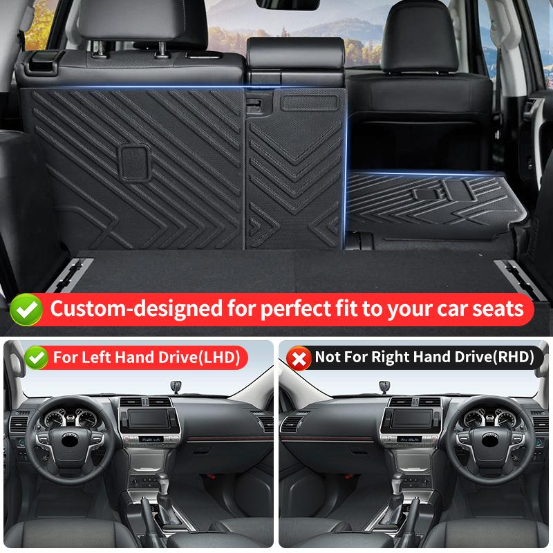 Per 2010- Toyota Land Cruiser Prado 150 Sette posti Cuscino schienale sedile dedicato seconda fila LC150 FJ150 Accessori migliorati