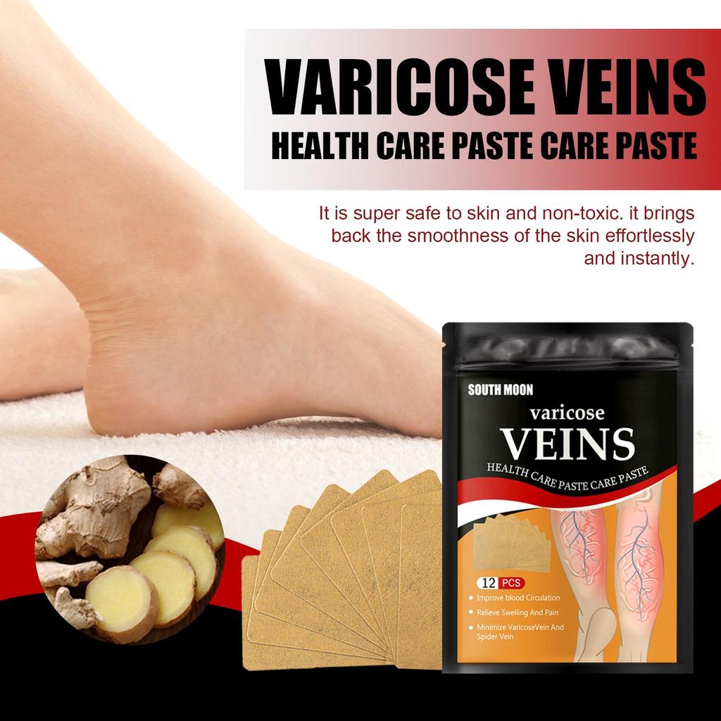 12pcs South Moon Leg Care Patches - Calf Vein Care Patches / Relieves Leg Discomfort / Smooths Legs