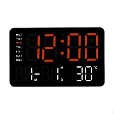 Desk Clock with Date, Time, and Temperature Features In LED Format