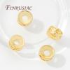 18K Gold Plated Brass Spacer Beads For Bracelets Accessories,Separator For Beads,DIY Jewelry Making Supplies,Round Metal Bead