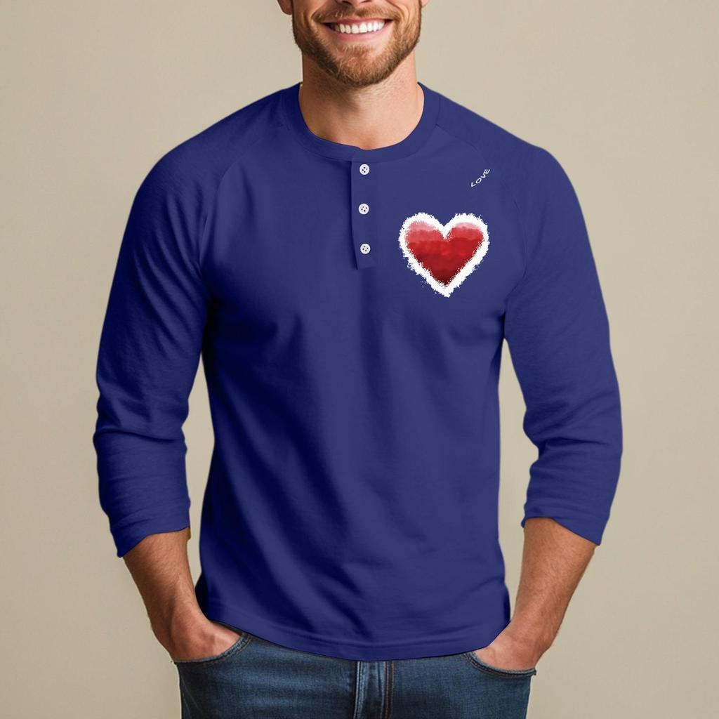 Men's Raglan Sleeve Three-quarter Sleeve Top
