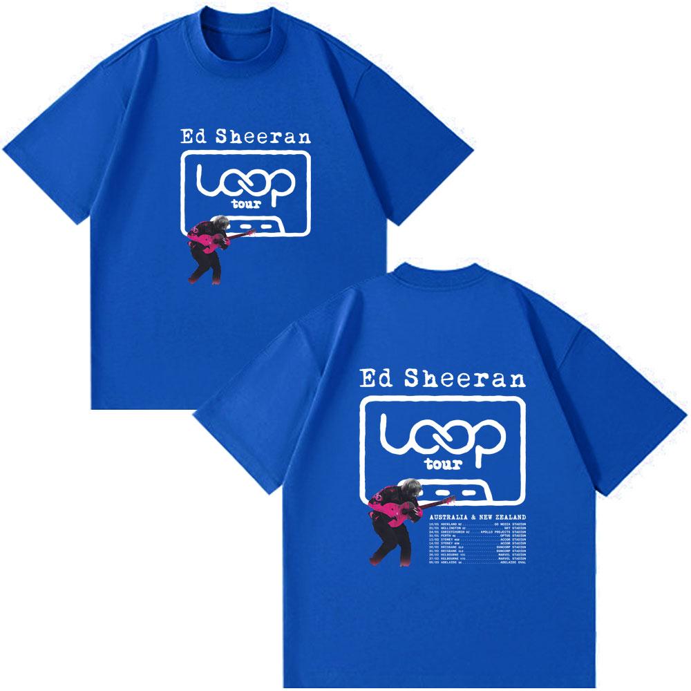 Ed Sheeran Loop Tour Australia and New Zealand 2026 Tour Merch Tees Unisex's Women Fashion Style Tops Harajuku Oversized Style Wear