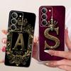 Cover For Realme 14x 5G India Case RMX3940 Transparent Luxury Crown A-Z Letters 2D Flat Pattern Soft Phone Case
