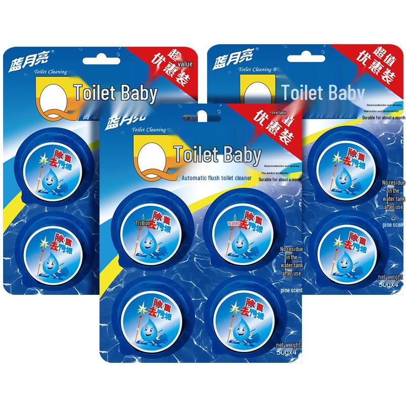 Blue Moon Q Toilet Bomb Cleaner & Deodorizer - 3 x 12-Pack (50g Each)