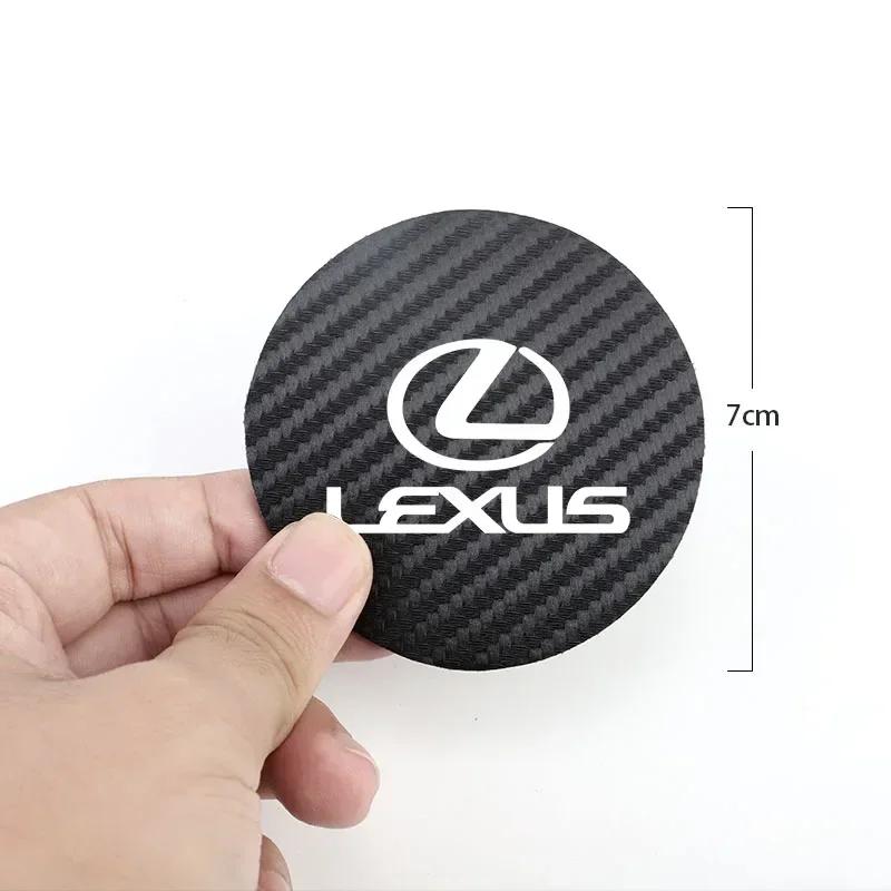 2Pcs Car coaster water anti slip pad silicone waterproof interior accessories For Lexus IS250 LS460 RC200 LM300  450 LX NX350h AEH1