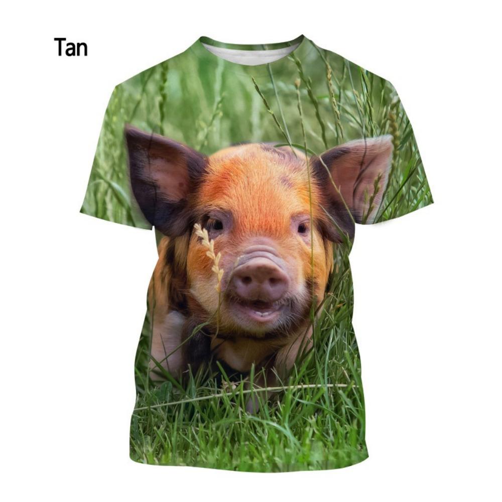 

Новая модная футболка с принтом в виде милой свиньи и животного на 3D-принте для мужчин и женщин, летняя повседневная рубашка с короткими рукавами в уличном стиле 6XL