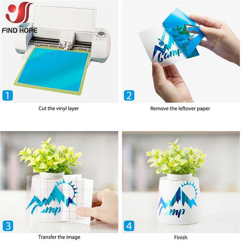 Chrome Meridian Texture Printed Adhesive Craft Vinyl Gold Silver Red Sheet Make Signs Graphics to Cup Glass Decor DIY for cut