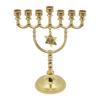 Hanukkah Menorah 7 Branch Holder Stand with Hexagonal Star Pendant X3UC