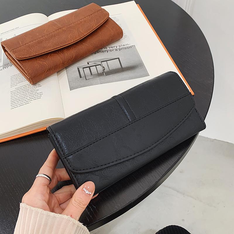 Wallet women's new change bag fashionable and simple women's texture long fashionable folding wallet