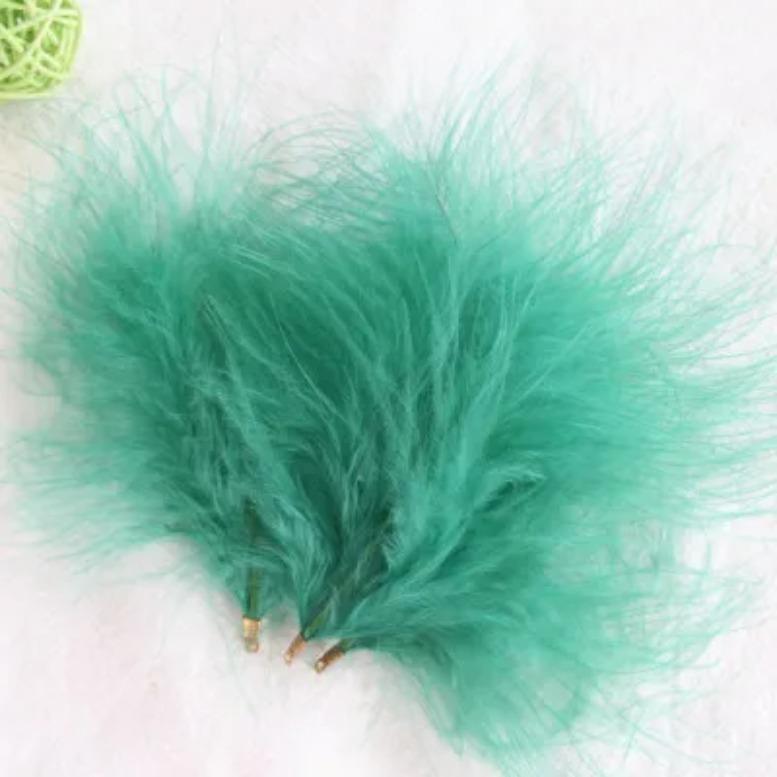 FeatherVelvet Feathers with Metal Clip Buckle, Turkey Plumas, DIY Feather Jewelry, Craft, Dream Catcher, Decoration Material, 10-12cm