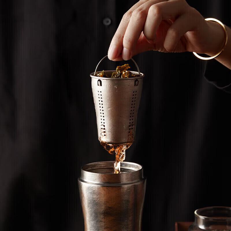 Mingzhan Pure Titanium Double-Layer Tea Thermos