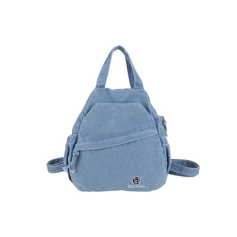 

Large Capacity Lightweight Backpack Denim Chest Bag Multifunctional Crossbody Bag світло-синій колір