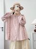 2025 Spring Retro Ethnic Embroidered Stand Collar Oversized Women's Cardigan Long Sleeve Shirt