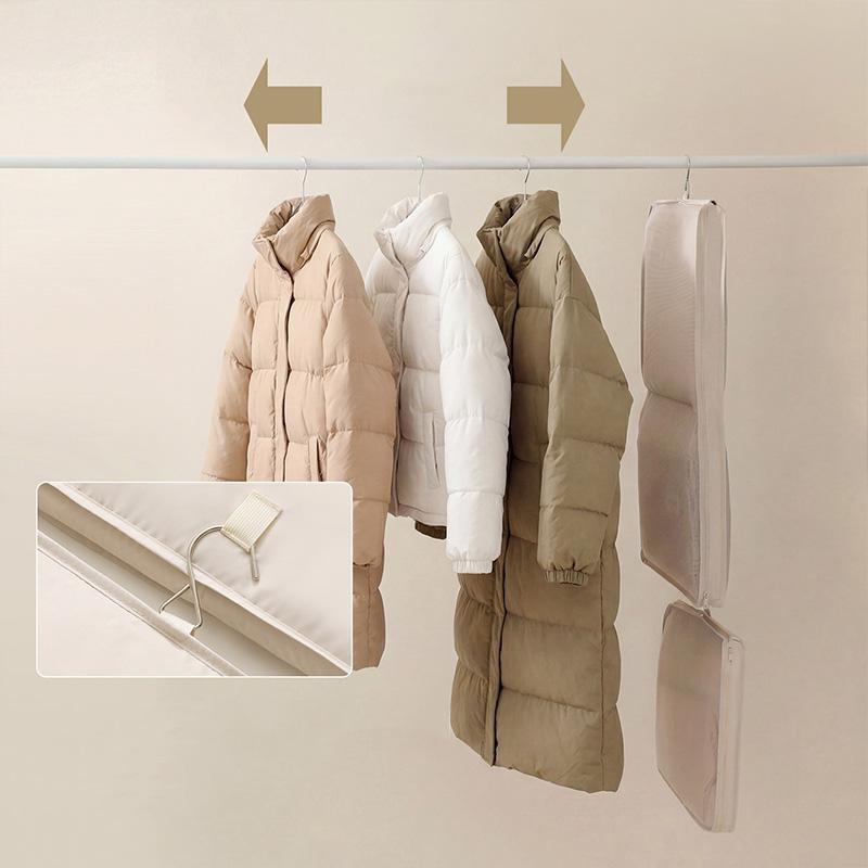 1pc Bed Sheet Storage Bag Blanket Cover Storage Mesh Bags Plush Pillow Cover Organizer Bag Wardrobe Hanging Storage Bags