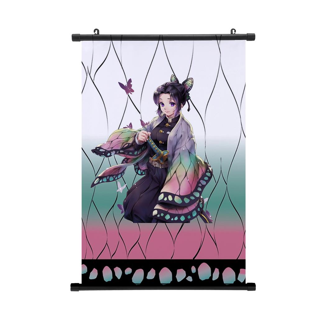 Demon Slayer Nezuko Poster Tecknad Kimetsu No Yaiba Rullposter Vägg Rullposter Populärt Mönster Målning Poster
