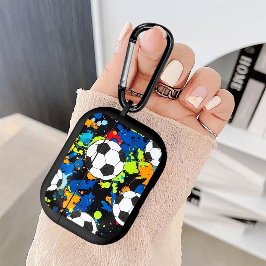 Colorful Cartoon Football Earphone Cases Cover Case For Airpods 4 Pro3 2 1 Pro 3 Pro2