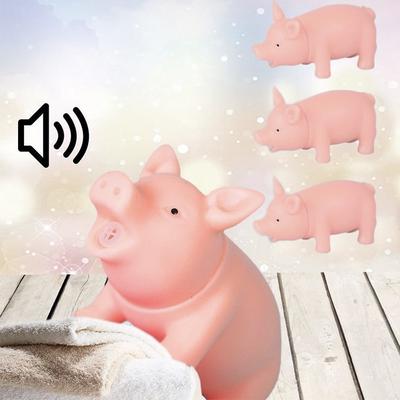 Pet Puppy Supplies Chew Squeaker Squeaky Rubber Sound Pig Funny Dog Toys