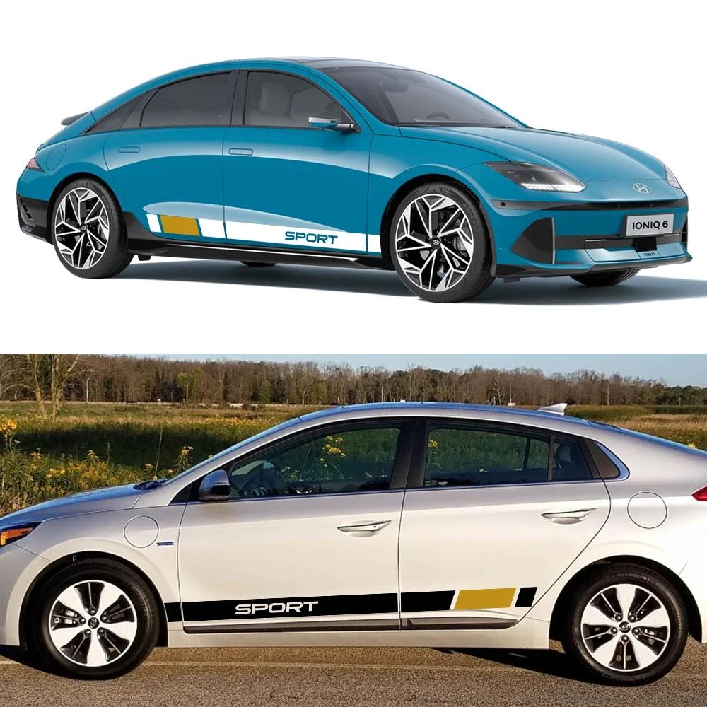 2PCS Car Door Side Sticker Decor Decal Car Sticker Exterior Waterproof For Hyundai Ioniq 5 6 7 N Line 2026 2026 2026 2026