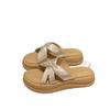 Thick-bottomed Beach Slippers Women's 2025 New Summer Wear Exquisite High-end Cool Slippers with Skirts