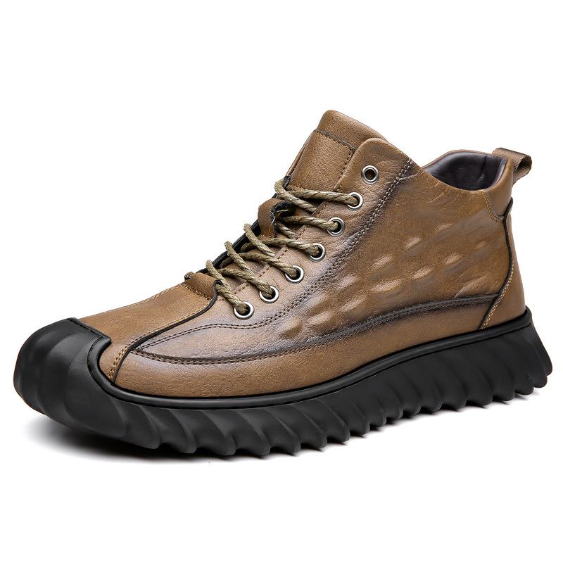 

Мужские ботинки Мартин новая мода кожаные ботинки средней высоты модные ботинки мужская обувь 44