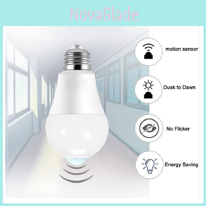 Led Sensor Light Bulb With Human Motion For Home Hallway And Staircase Illumination