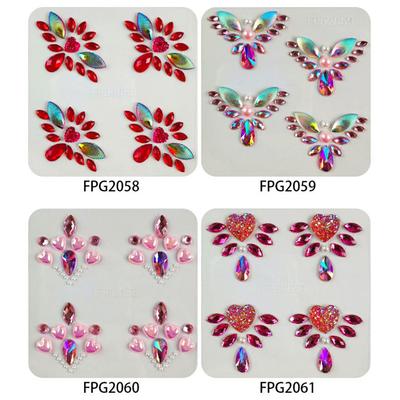 Sexy Diamond Face Tattoo Stickers Colorful Glitter  Party Face Decal 3D Self-Adhesive  Face Jewel Sliders