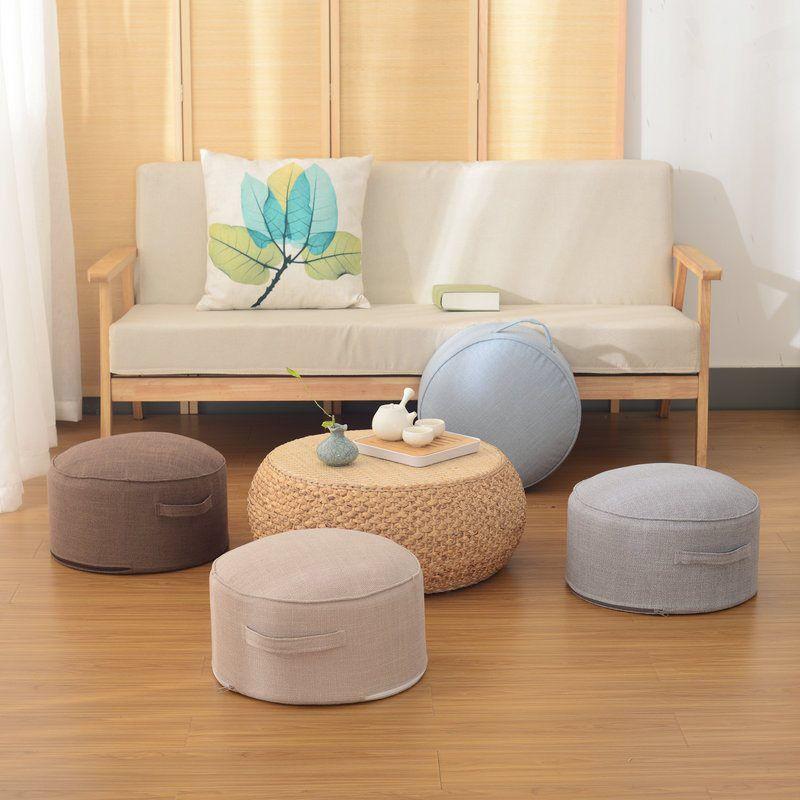 Tatami Floor Round Pillow Seat Cotton Linen Cushion Meditation Chair Stool