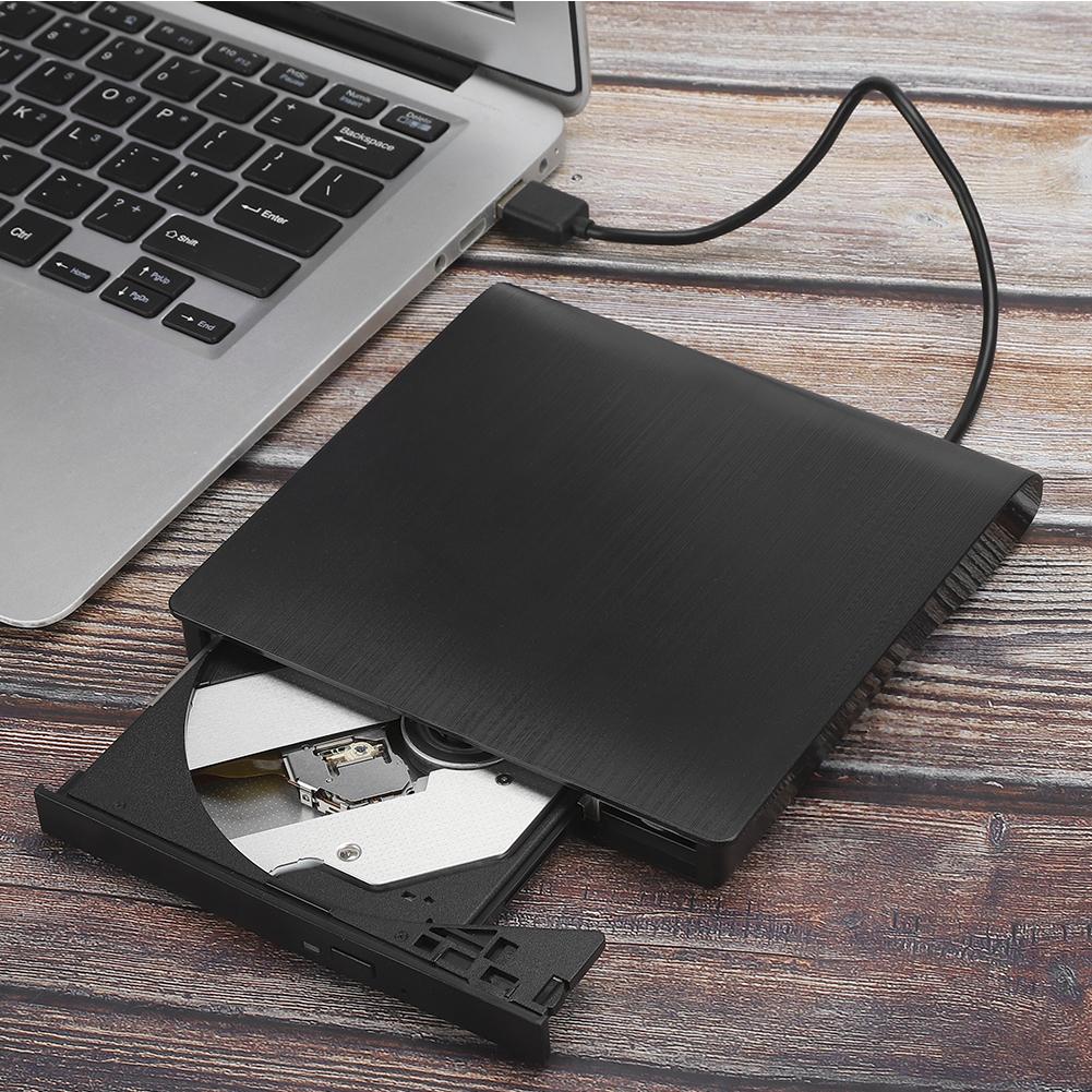USB3.0 External Mobile Optical Drive DVD RW Burner Brushed Laptop Accessory for 8X DVD ROM