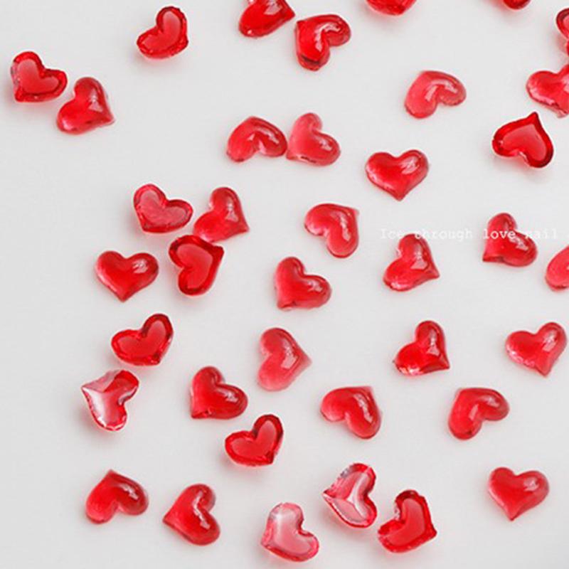 50 Stück Nailart-Dekoration Farbverlauf Liebesherzförmige Nailart-Accessoires