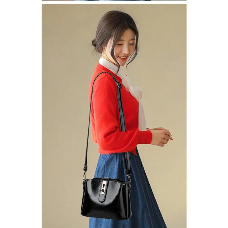 Fashionable Women's Shoulder Bag, High-quality UP Leather Crossbody Bag, Simple Shoulder Bag, Casual Handbag Suitable for Daily Use and Shopping